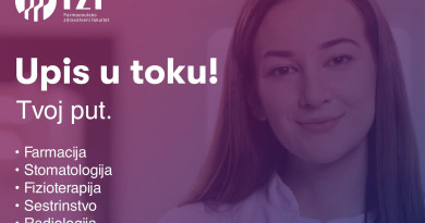 U toku je upis na Farmaceutsko-zdravstvenom fakultetu