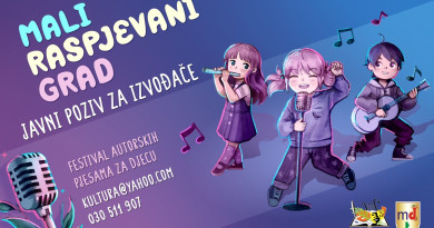 JAVNI POZIV za učešće u programu festivala  „MALI RASPJEVANI GRAD“